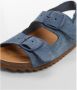 Mango Kids leren sandalen blauw Jongens Leer Effen 21(12 8cm) - Thumbnail 3