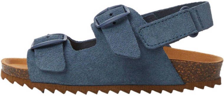 Mango Kids leren sandalen blauw