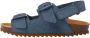 Mango Kids leren sandalen blauw Jongens Leer Effen 21(12 8cm) - Thumbnail 4