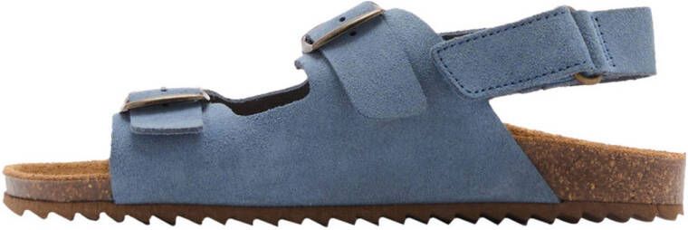 Mango Kids leren sandalen blauw