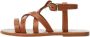 Mango Kids leren sandalen cognac Bruin Meisjes Leer Effen 21(12 8cm) - Thumbnail 4