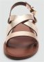 Mango Kids leren sandalen goud - Thumbnail 3