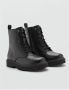 Mango Kids leren veterboots zwart - Thumbnail 2