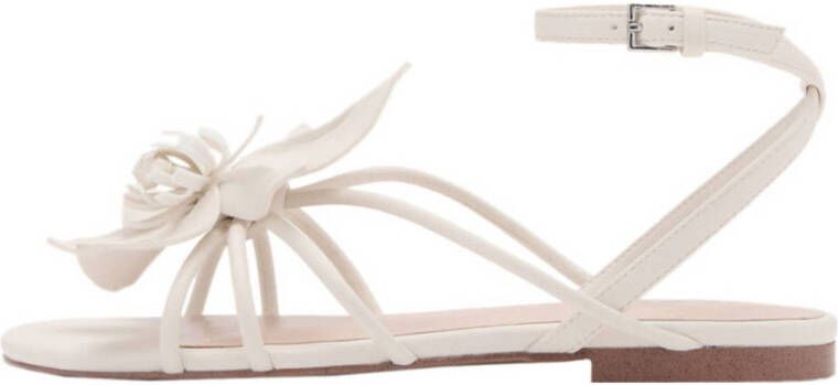 Mango Kids sandalen met bloem wit