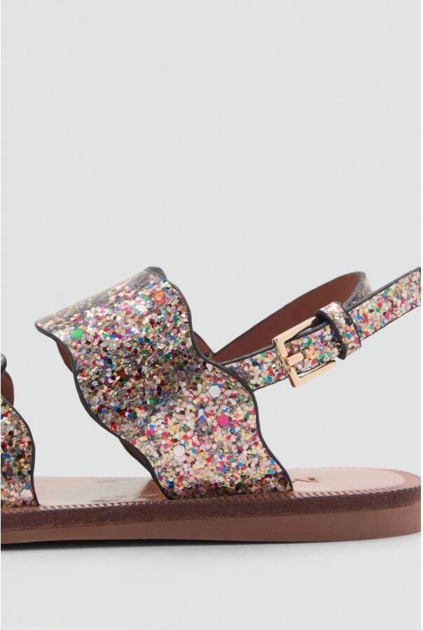 Mango Kids sandalen met glitters roze multi