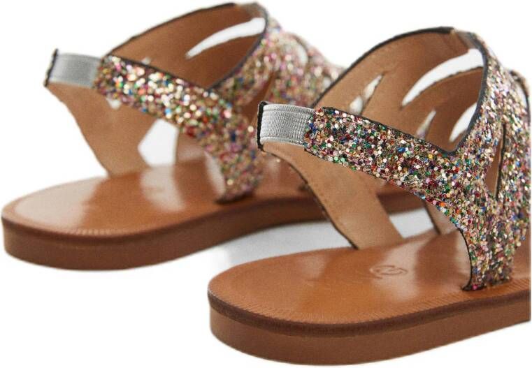 Mango Kids sandalen roze glitter