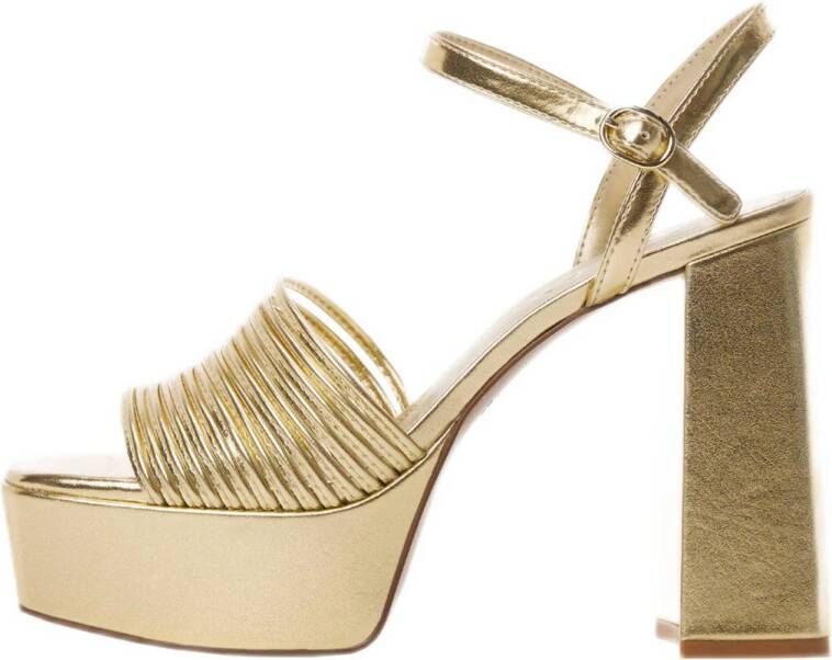 Mango sandalettes goud