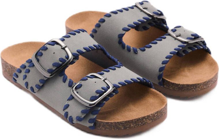 Mango Kids slippers grijs