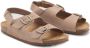 Mango Kids suède sandalen taupe - Thumbnail 3