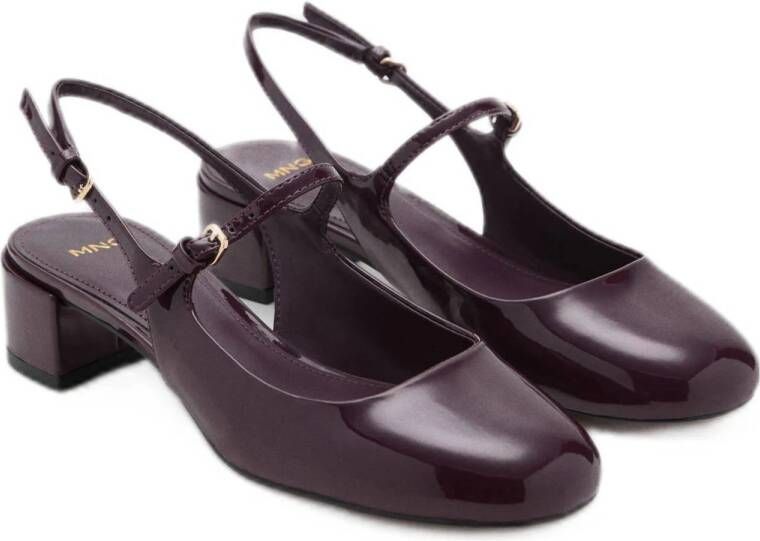 Mango lak slingback pumps bordeaux