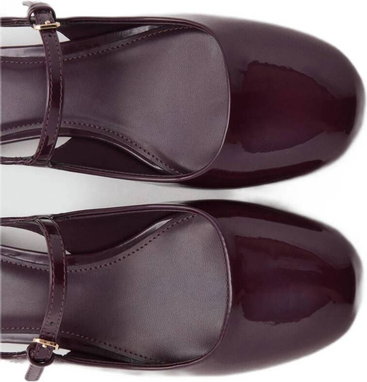 Mango lak slingback pumps bordeaux
