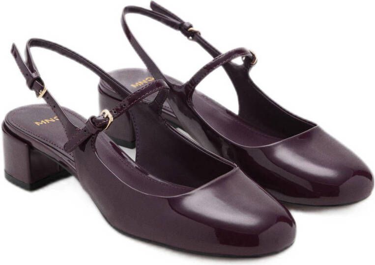 Mango lak slingback pumps bordeaux
