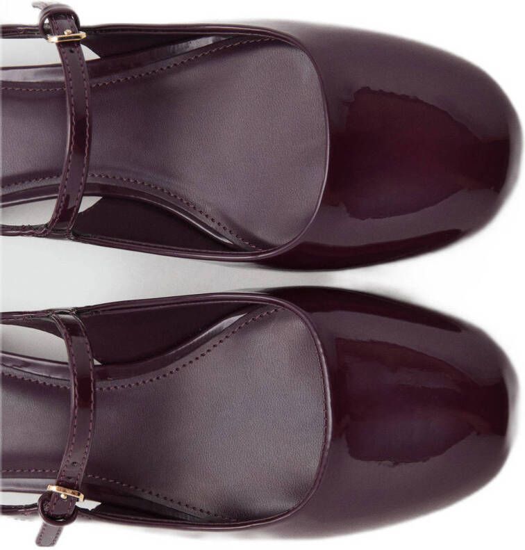 Mango lak slingback pumps bordeaux