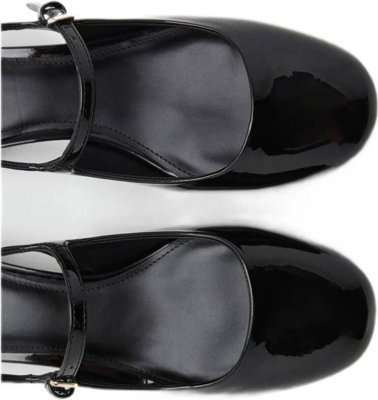 Mango lak slingback pumps zwart
