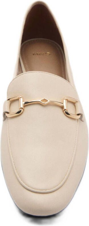 Mango leren loafers lichtbeige
