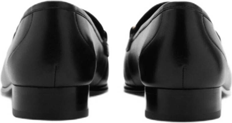 Mango leren loafers zwart