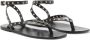 Mango leren sandalen zwart - Thumbnail 3