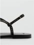 Mango leren sandalen zwart - Thumbnail 3