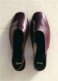 Mango leren slingback loafers bordeaux - Thumbnail 2
