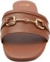 Mango leren slippers cognac - Thumbnail 2
