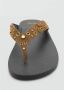 Mango leren slippers met studs beige - Thumbnail 2