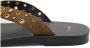 Mango leren slippers met studs beige - Thumbnail 3