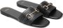 Mango leren slippers zwart - Thumbnail 2