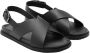 Mango Man leren sandalen zwart - Thumbnail 3