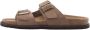 Mango Man leren slippers bruin - Thumbnail 2