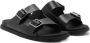 Mango Man leren slippers zwart - Thumbnail 2