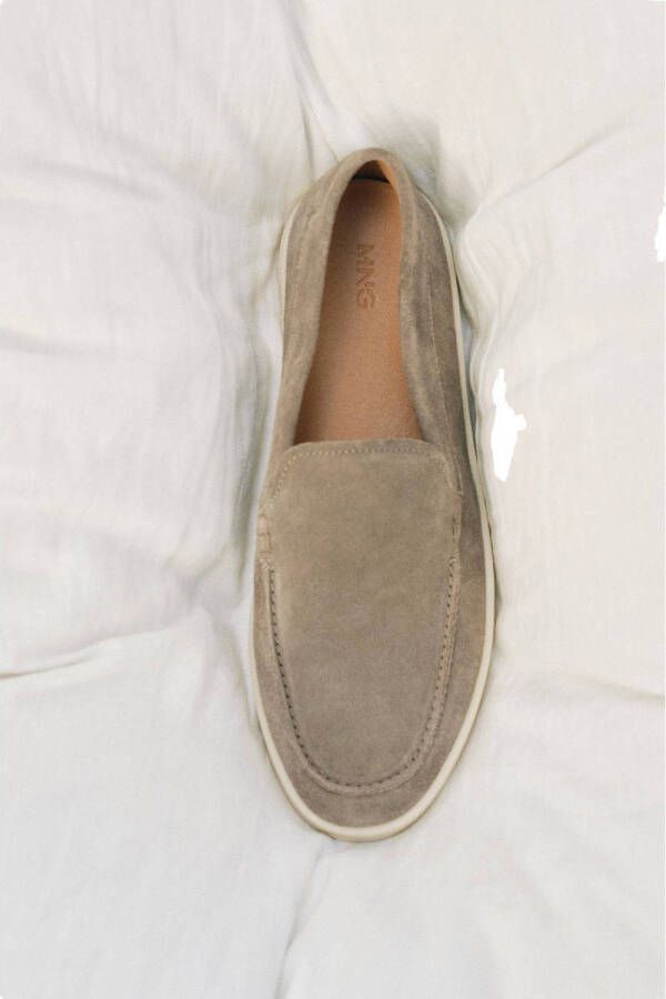 Mango Man suède loafers beige