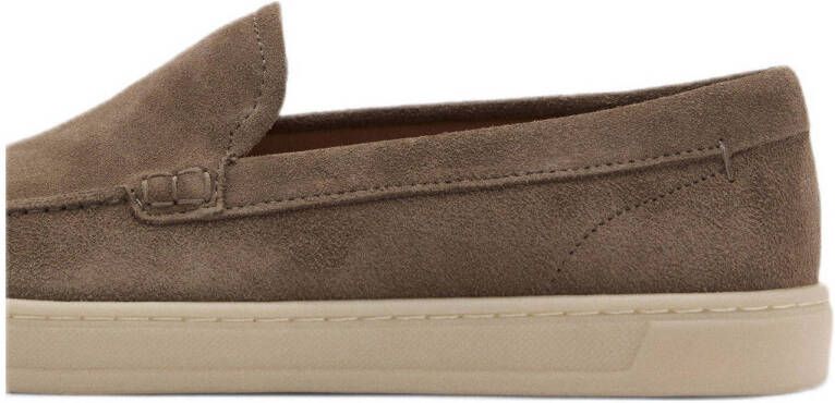 Mango Man suède loafers bruin