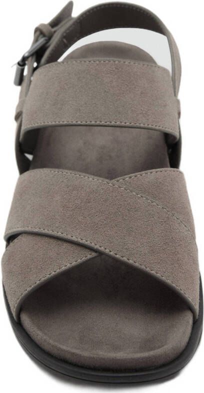 Mango Man suède sandalen grijsbruin