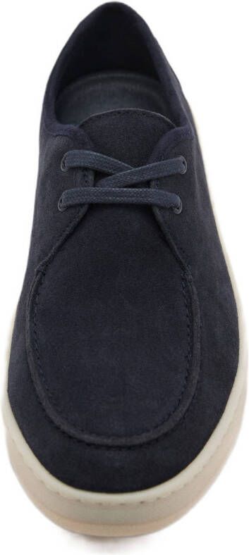Mango Man suède veterschoenen donkerblauw