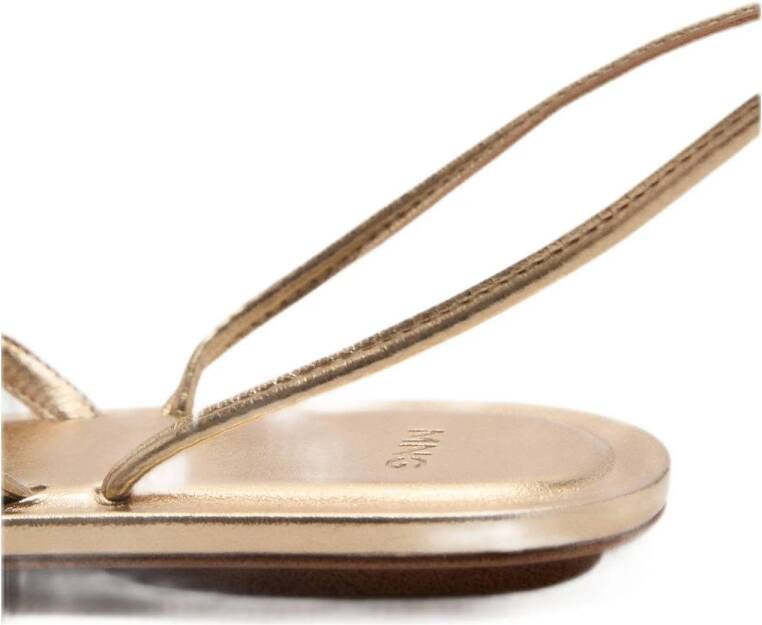 Mango sandalen goud