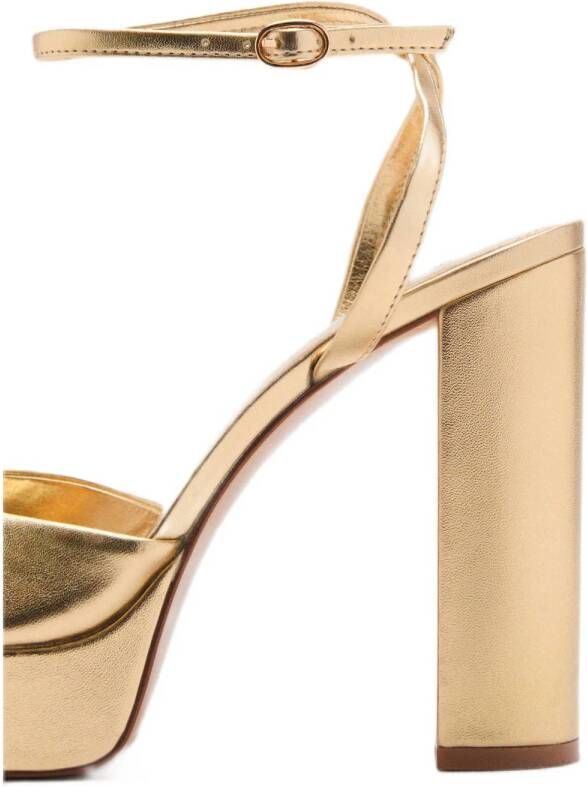 Mango sandalettes goud
