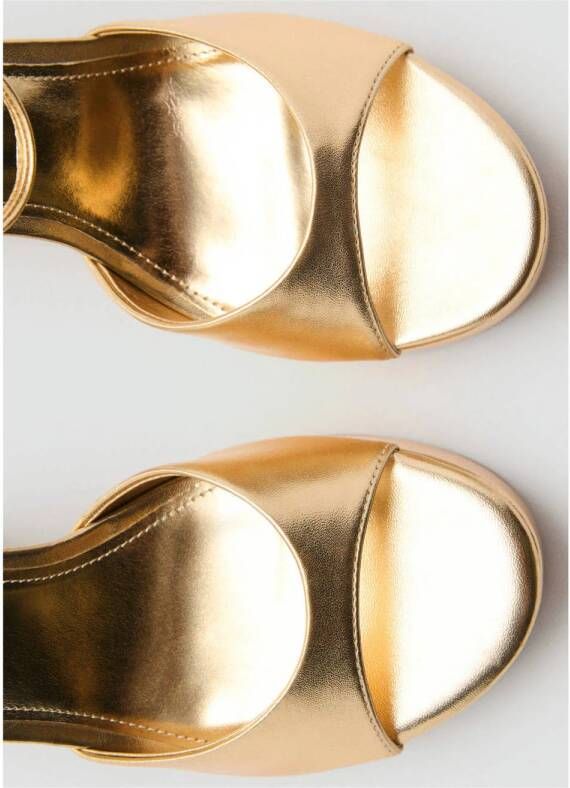 Mango sandalettes goud