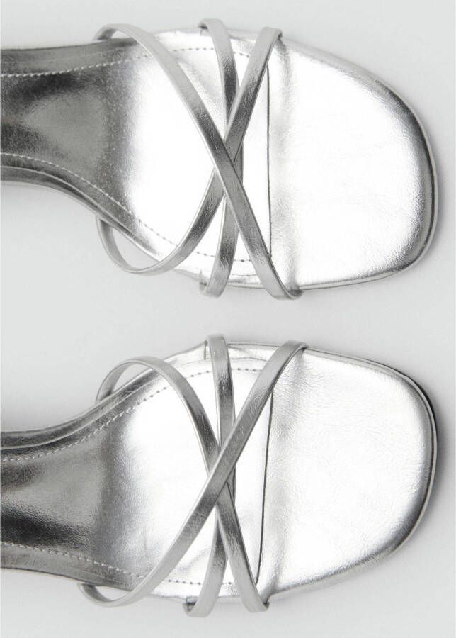 Mango sandalettes zilver
