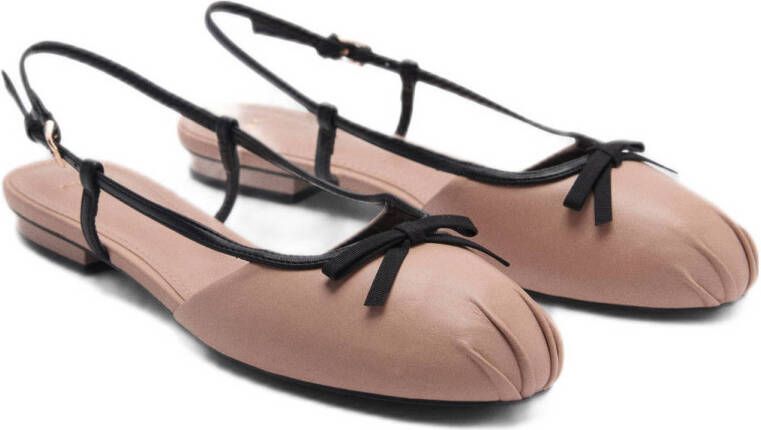 Mango slingback ballerina's pastelroze