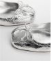 Mango slingback ballerina's zilver metallic - Thumbnail 3