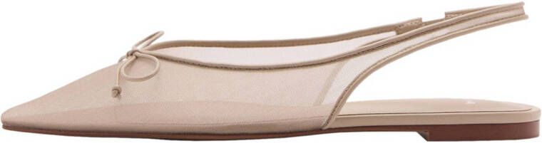 Mango slingback loafers lichtroze