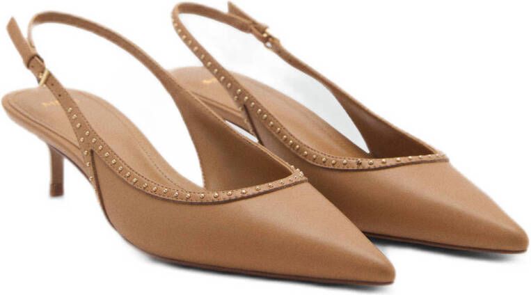 Mango slingback pumps camel