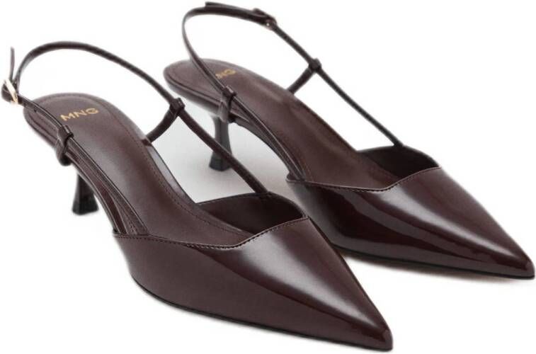 Mango slingback pumps donkerbruin