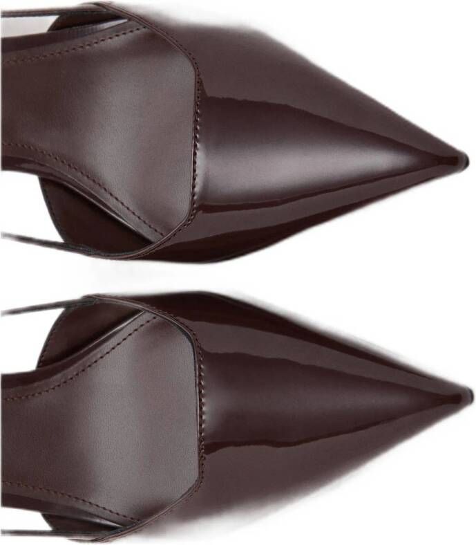 Mango slingback pumps donkerbruin