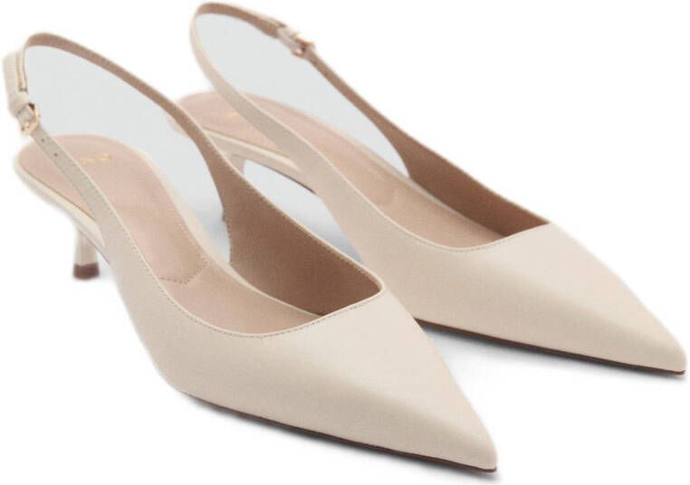 Mango slingback pumps lichtbeige