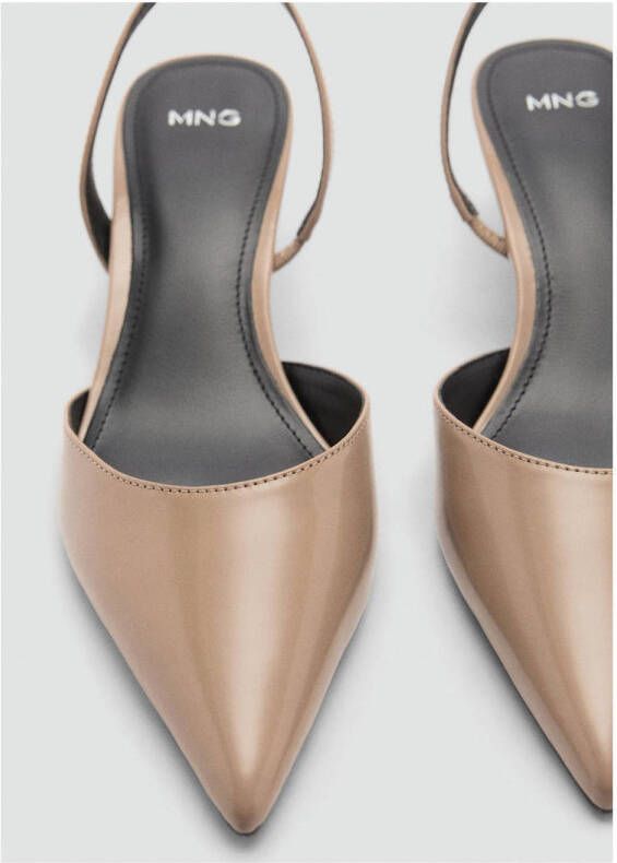 Mango slingback pumps lichtbruin