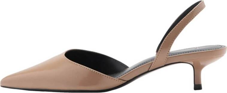 Mango slingback pumps lichtbruin
