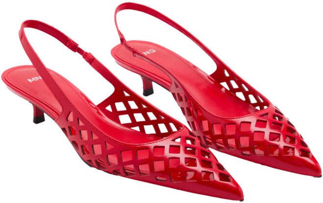 Mango slingback pumps rood