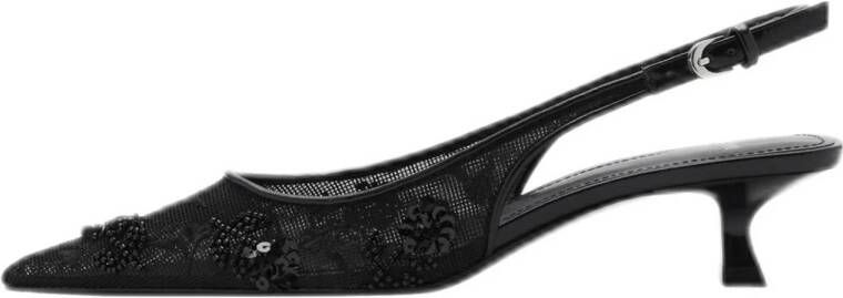 Mango slingback pumps zwart