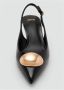 Mango slingback pumps zwart goud - Thumbnail 2